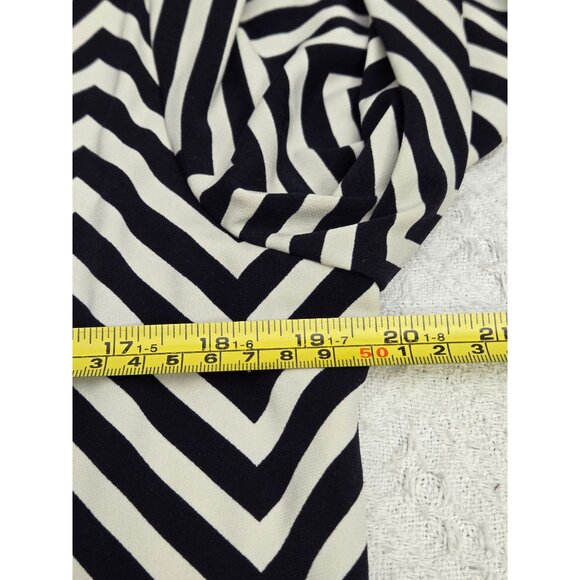 Chaus New York Chevron Print Dress L modern casual 3/4 Sleeves Comfortable & Sty - Picture 6 of 7